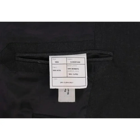 J. Crew Solid Charcoal Gray Loro Piana Wool 2-Btn Blazer Jacket 44R - Picture 9 of 9